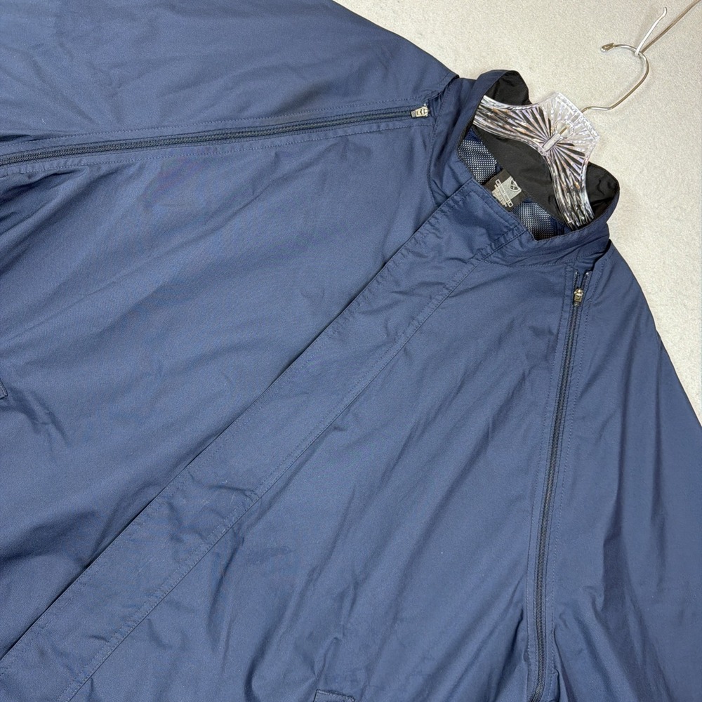 Nike Golf Mens XLarge Clima-Fit Jacket Windbreaker Zip Removable Sleeves Blue